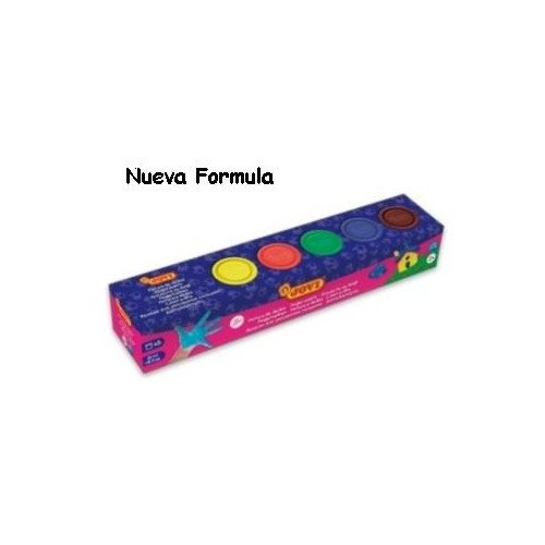 Jovi Estuche de Pintura de Dedos 540, 5 Colores Surtidos de 35 ml