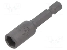 WERA Punta de destornillador de 6 ángulos, 1/4 pulgada, HEX 7mm, magnética
