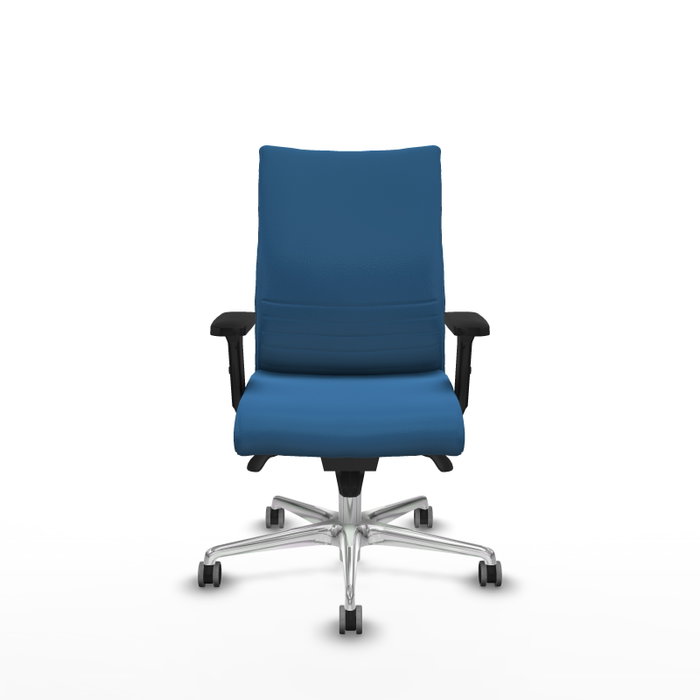 PIQUERAS Y CRESPO Silla Albacete confidente Azul claro con mecanismo Sincro y Base aluminio PIQUERAS Y CRESPO Silla Albacete confidente Azul claro con mecanismo Sincro y Base aluminio