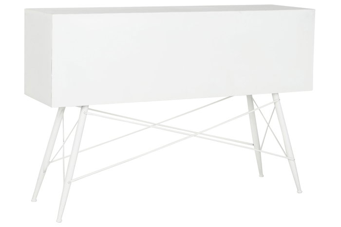 DKD Home Decor Consola Loft Blanco 35 x 80 x 120 cm Metal Cristal Puertas 4 DKD Home Decor Consola Loft Blanco 35 x 80 x 120 cm Metal Cristal Puertas 4