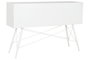 DKD Home Decor Consola Loft Blanco 35 x 80 x 120 cm Metal Cristal Puertas 4