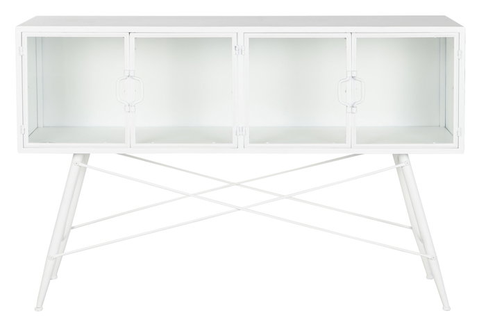 DKD Home Decor Consola Loft Blanco 35 x 80 x 120 cm Metal Cristal Puertas 4 DKD Home Decor Consola Loft Blanco 35 x 80 x 120 cm Metal Cristal Puertas 4