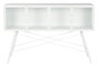 DKD Home Decor Consola Loft Blanco 35 x 80 x 120 cm Metal Cristal Puertas 4