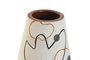 DKD Home Decor Jarrón de Cerámica Blanco