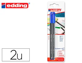 Edding Rotulador 1200 Punta Fibra Azul 0.5 Mm Blister 2 Unidades