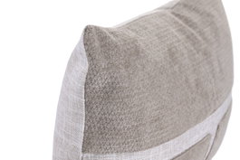 DKD Home Decor Set de 2 Cojines de Poliéster 50x30x30 cm, Surtido Gris y Marrón Claro