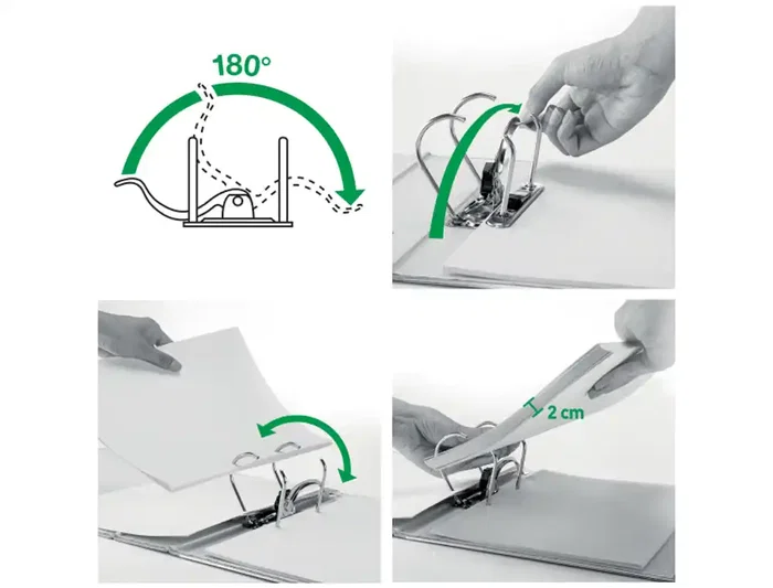 Leitz Archivador de palanca active solid polyfoam 180 DIN A4 lomo 82 mm Rojo Granate