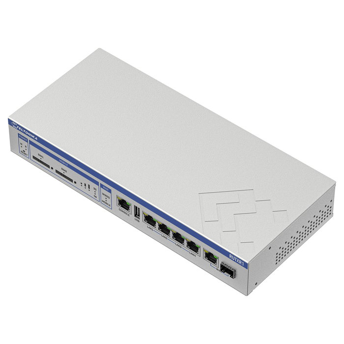 Teltonika RUTXR1 Router de Red Móvil con LTE, WiFi 5, 5 Puertos LAN Gigabit, USB, SFP, VPN y Doble SIM para Conexión WAN y Industrial Teltonika RUTXR1 Router de Red Móvil con LTE, WiFi 5, 5 Puertos LAN Gigabit, USB, SFP, VPN y Doble SIM para Conexión WAN y Industrial