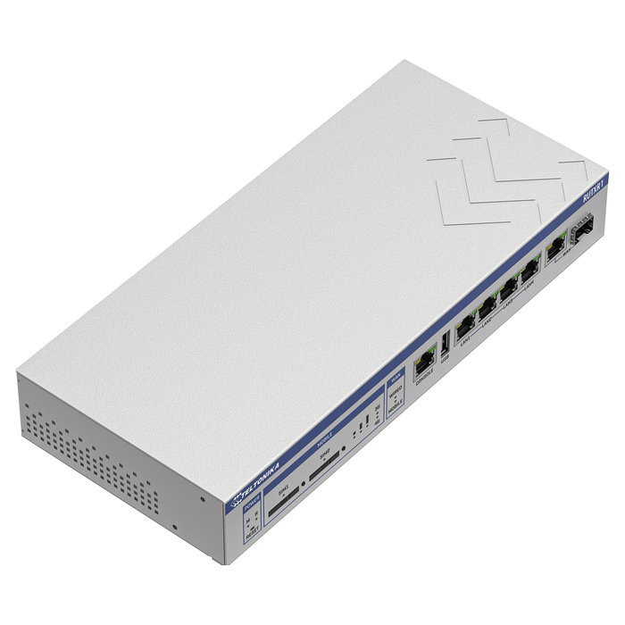 Teltonika RUTXR1 Router de Red Móvil con LTE, WiFi 5, 5 Puertos LAN Gigabit, USB, SFP, VPN y Doble SIM para Conexión WAN y Industrial Teltonika RUTXR1 Router de Red Móvil con LTE, WiFi 5, 5 Puertos LAN Gigabit, USB, SFP, VPN y Doble SIM para Conexión WAN y Industrial