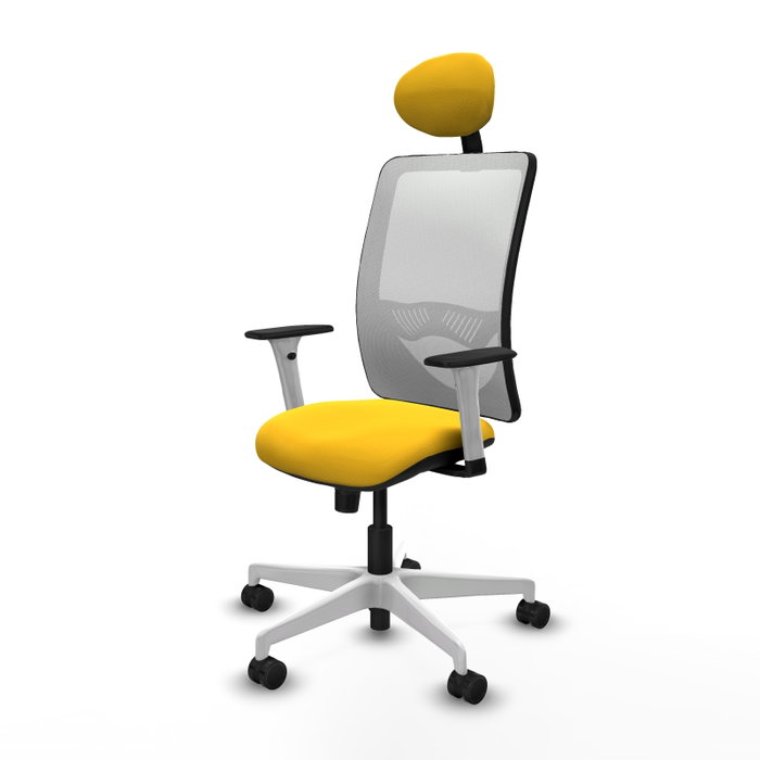 PIQUERAS Y CRESPO Silla de oficina Zulema con mecanismo Sincro, Amarillo y Blanco PIQUERAS Y CRESPO Silla de oficina Zulema con mecanismo Sincro, Amarillo y Blanco
