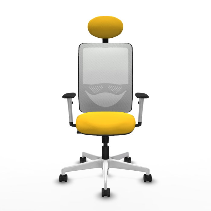 PIQUERAS Y CRESPO Silla de oficina Zulema con mecanismo Sincro, Amarillo y Blanco PIQUERAS Y CRESPO Silla de oficina Zulema con mecanismo Sincro, Amarillo y Blanco