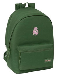 Safta Mochila Real Madrid Doble para Portátil 15,6 pulg con USB Caqui