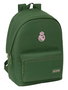 Safta Mochila Doble Portátil 15,6" con USB, Real Madrid Chica Caqui, 31x44x18 cm