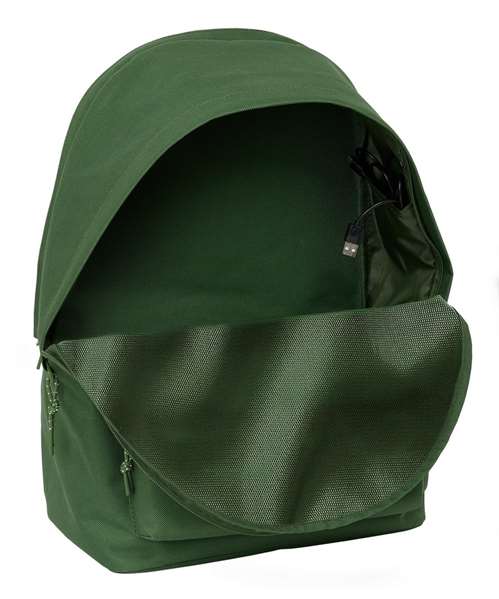Safta Mochila Doble Portátil 15,6" con USB, Real Madrid Chica Caqui, 31x44x18 cm