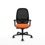 PIQUERAS Y CRESPO Silla de oficina Cilanco Naranja y Negro