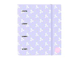 Safta Carpeta con recambio DIN A4 Cuadro 5 mm con goma y separadores Bouquet