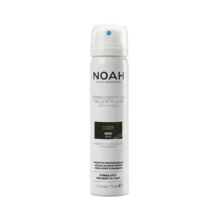 NOAH Corrector de Raíces Negro para Cabello Canoso, Spray de 75ml con Vitamina B5 - Cubre Crecimiento, Aplicación Rápida en Seco o Húmedo NOAH Corrector de Raíces Negro para Cabello Canoso, Spray de 75ml con Vitamina B5 - Cubre Crecimiento, Aplicación Rápida en Seco o Húmedo