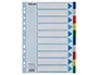 Esselte Separadores DIN A4 Polipropileno 1-10 Multitaladro con Cartulina Índice Color