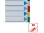 Esselte Separadores DIN A4 Polipropileno 1-10 Multitaladro con Cartulina Índice Color