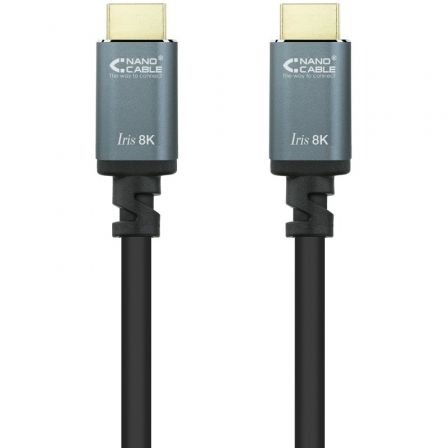 NANO CABLE Cable HDMI 2.1 IRIS 5.0M 8K 48Gbps 4K@120Hz 8K@60Hz eARC HDR 32 Canales Audio Negro