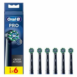 Oral-B Cabezales de Recambio CrossAction, Pack de 6, Negro