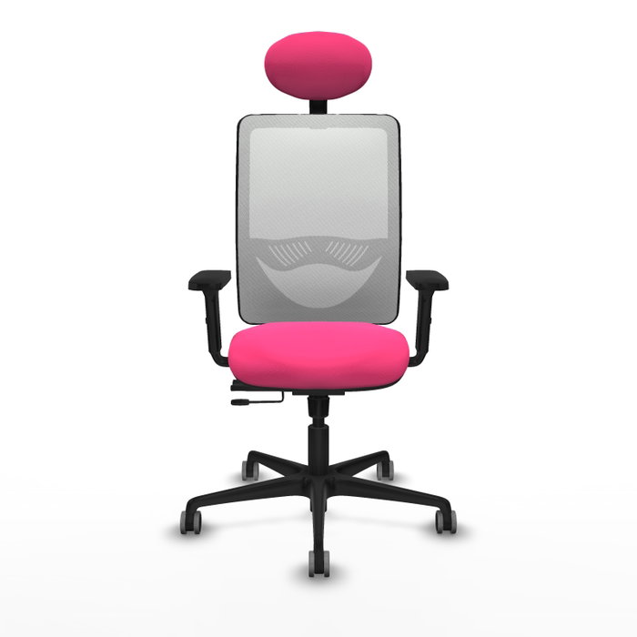 PIQUERAS Y CRESPO Silla de oficina Zulema Rosa y Blanca