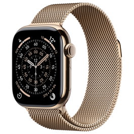 Apple Watch S11 Titan Gold Cellular 42mm con Brazalete Milanesa Oro