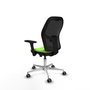 PIQUERAS Y CRESPO Silla de oficina Jorquera con mecanismo Sincro/Traslack, Pistacho y Negro