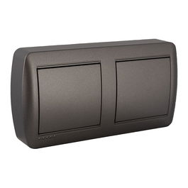 Solera Registro Doble Empalme y Derivación Superficie Grafito 148x72x28mm Entradas 10x16/10x20/16x16mm Serie Mural