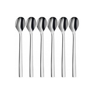 WMF Nuova Löffel-Set para Latte Macchiato, 6 cucharas de acero inoxidable, 1291396046