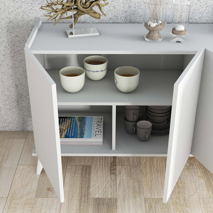 Hanah Home Consola Bohemia 1602 Blanco Tablero Partículas Melamina 18mm Medidas 180x80.8x45cm Estantes Amplio Almacenamiento Hanah Home Consola Bohemia 1602 Blanco Tablero Partículas Melamina 18mm Medidas 180x80.8x45cm Estantes Amplio Almacenamiento