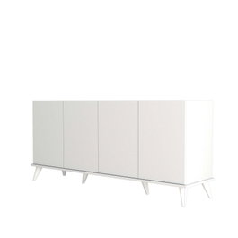 Hanah Home Consola Bohemia 1602 Blanco Tablero Partículas Melamina 18mm Medidas 180x80.8x45cm Estantes Amplio Almacenamiento