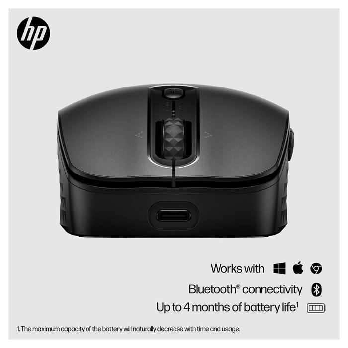 HP Ratón 695 Inalámbrico Recargable Negro HP Ratón 695 Inalámbrico Recargable Negro