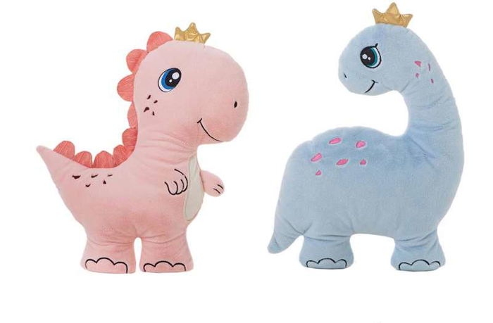 Creaciones Llopis Cojín Dinosaurios Rosa-Verde-Marrón-Azul 44cm