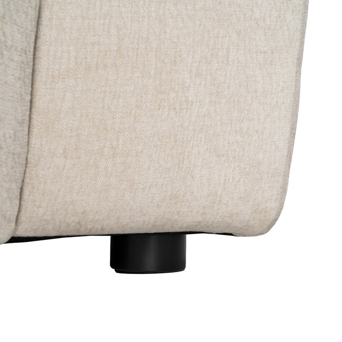 Sofá Chaise Longue Derecha Crema Tejido 307 X 202 X 81 cm