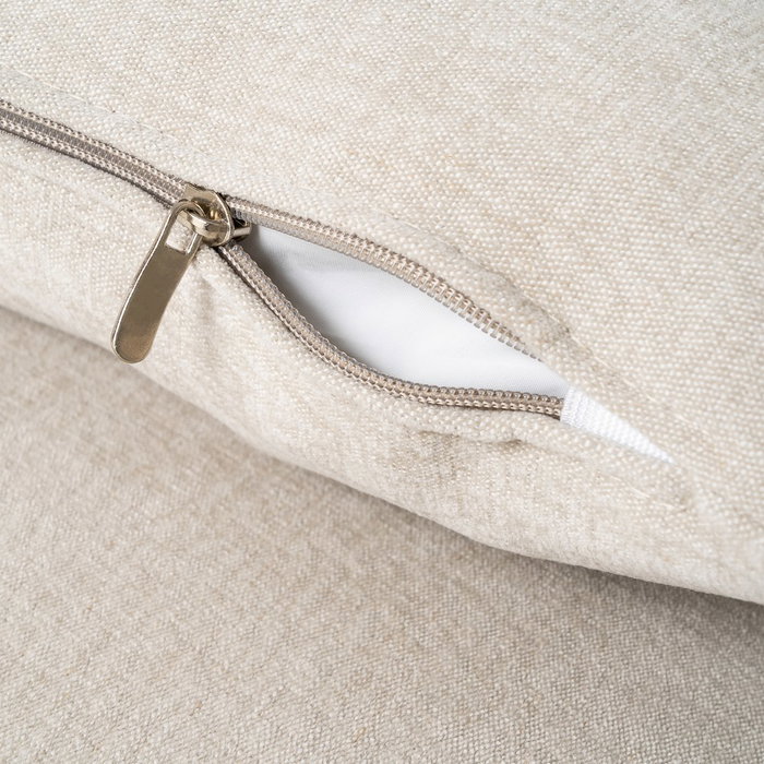 Sofá Chaise Longue Derecha Crema Tejido 307 X 202 X 81 cm