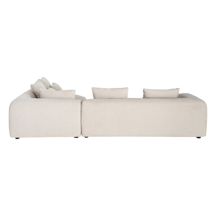 Sofá Chaise Longue Derecha Crema Tejido 307 X 202 X 81 cm