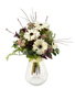 Obouquet Ramo de Flores Artificiales Vero Blanco con Gerberas, Flor de Cera, Eucalipto y Romero - Alegría y Felicidad