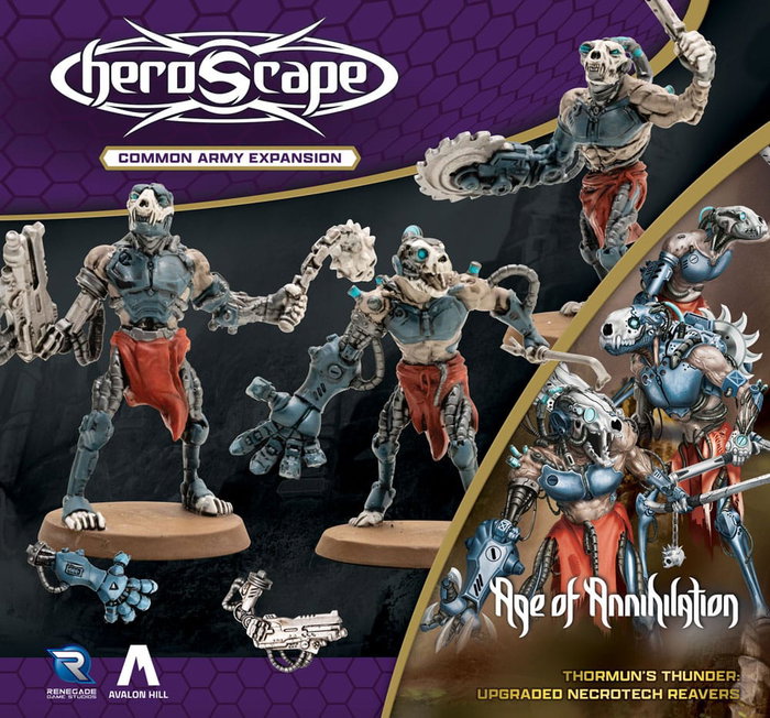 Renegade Heroscape expansión del ejército Age of Annihilation Upgraded Necrotech Reavers (Common) *Edición Inglés*