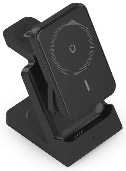 AISENS Cargador Inalámbrico 4 en 1 15W con Power Bank 5000mAh Negro