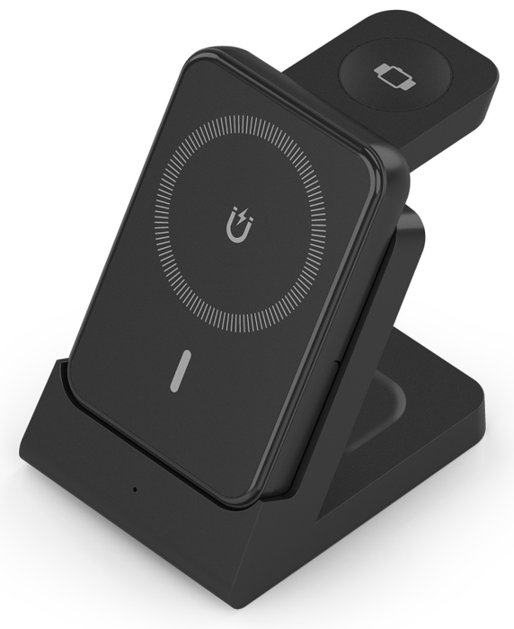 AISENS Cargador Inalámbrico 4 en 1 15W con Power Bank 5000mAh Negro