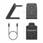 AISENS Cargador Inalámbrico 4 en 1 15W con Power Bank 5000mAh Negro