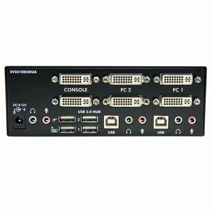 StarTech.com SV231DD2DUA Conmutador KVM de 2 Puertos Doble Monitor DVI USB
