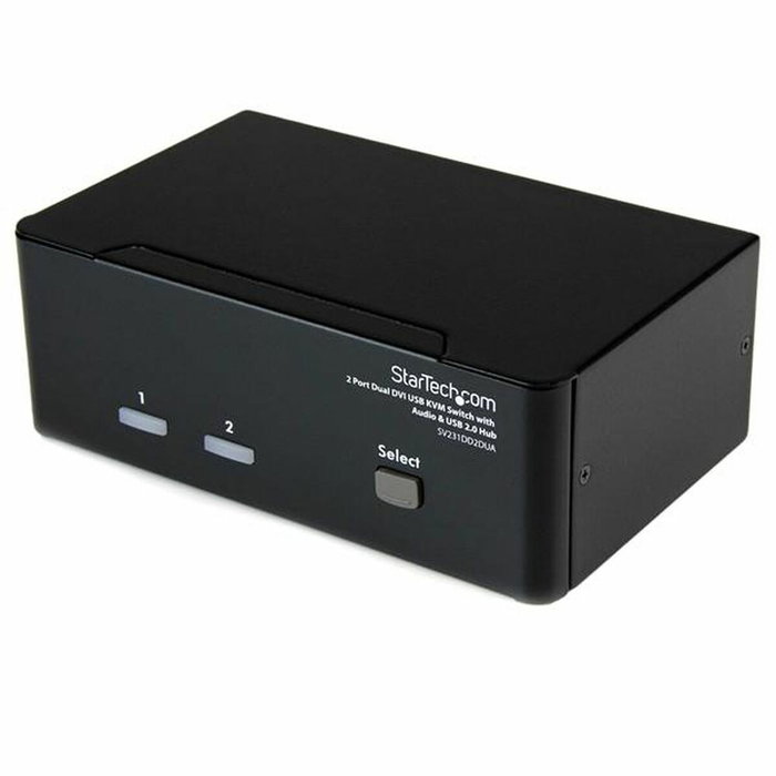 StarTech.com SV231DD2DUA Conmutador KVM de 2 Puertos Doble Monitor DVI USB