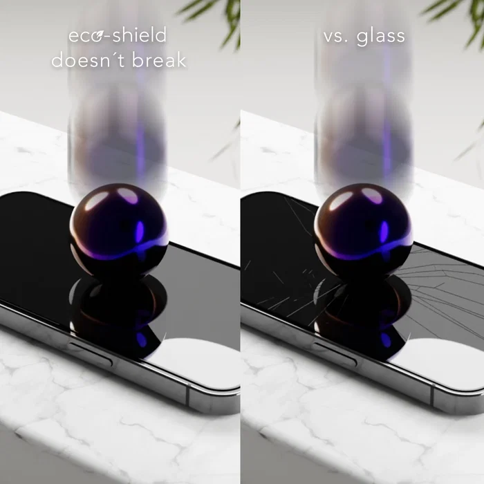 Dbramante1928 Protector de Pantalla Apple Compatible iPhone 13, iPhone 13 Pro, iPhone 14, iPhone 16e (6.1") - Cristal Templado PET 9H Anti-huellas y Rayones, 1 Pieza