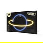 Forever Light Neon LED Saturn Amarillo/Azul, Lámpara de Pared LED con USB, Luz Decorativa para Hogar, Bar, Restaurante