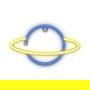 Forever Light Neon LED Saturn Amarillo/Azul, Lámpara de Pared LED con USB, Luz Decorativa para Hogar, Bar, Restaurante