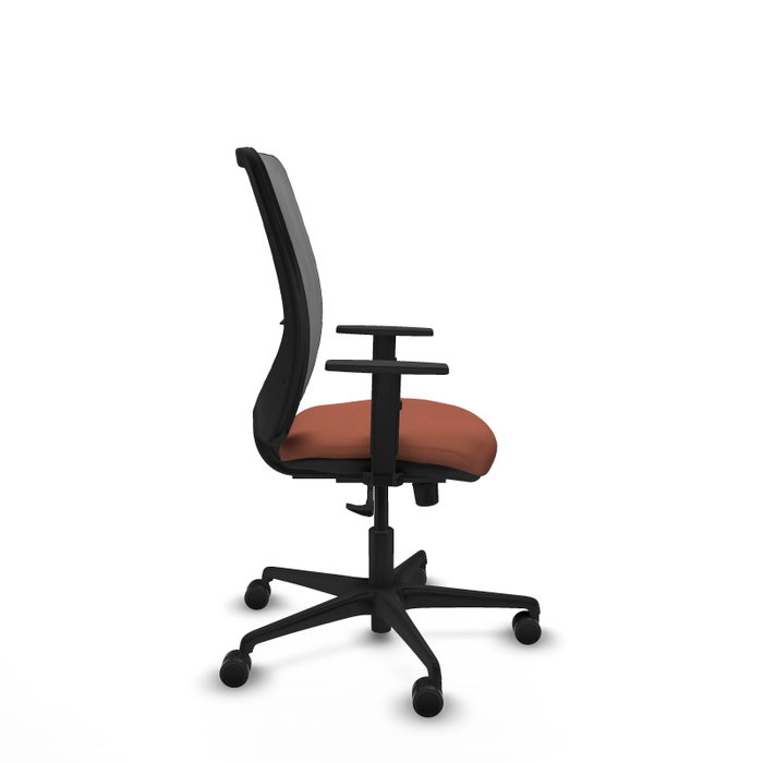 PIQUERAS Y CRESPO Silla de oficina Zulema con mecanismo Sincro, Tela Marrón y Malla Gris PIQUERAS Y CRESPO Silla de oficina Zulema con mecanismo Sincro, Tela Marrón y Malla Gris