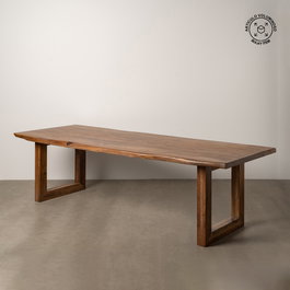 Mesa Comedor Marrón Madera de Acacia 280 X 100 X 77 cm