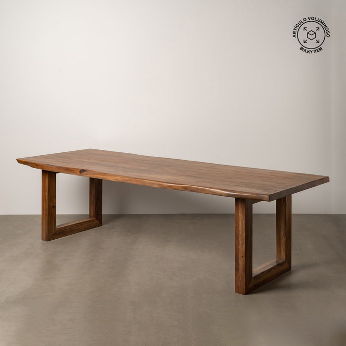 Mesa Comedor Marrón Madera de Acacia 280 X 100 X 77 cm Mesa Comedor Marrón Madera de Acacia 280 X 100 X 77 cm